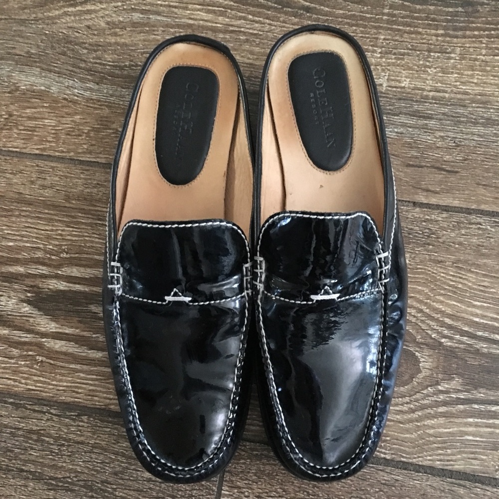 Colé Haan black mules